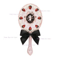 Violet Strawberry Rococo Series Hand Mirror Makeup Mirrors Portable Mirror with Handle